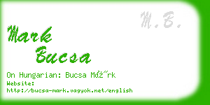 mark bucsa business card